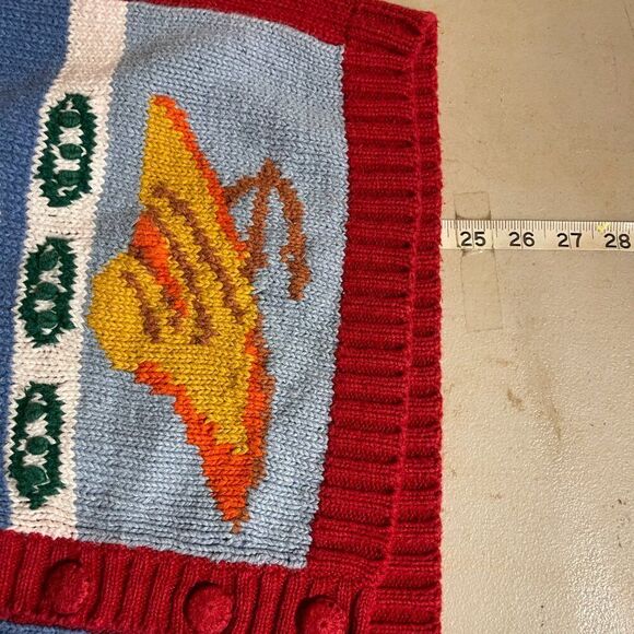 VintageโAlexandra Bartlett Garden Spring Patchwork Knit Cardigan XL - Picture 11 of 11